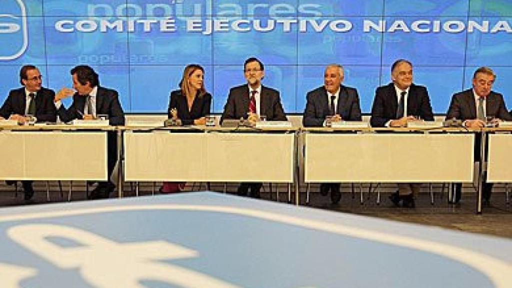 Mariano Rajoy, presidiendo la reunión del Comité Ejecutivo Nacional del PP de este lunes