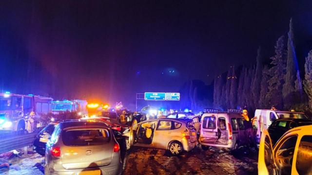 Accidente múltiple en la C-32 / BOMBEROS DE LA GENERALITAT