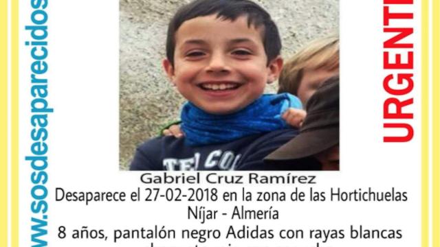 Una foto del niño desaparecido el pasado martes en Níjar