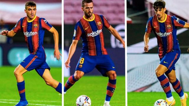 Pedri, Pjanic y Trincao, en un montaje | Culemanía
