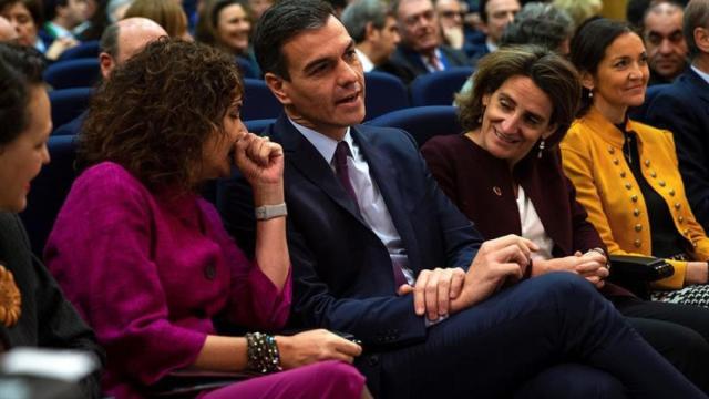 Pedro Sánchez en la presentación de las medidas sobre medio ambiente que ha preparado su Gobierno / EFE