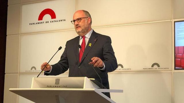 Eduard Pujol, portavoz del Junts per Catalunya, en el Parlament / CG