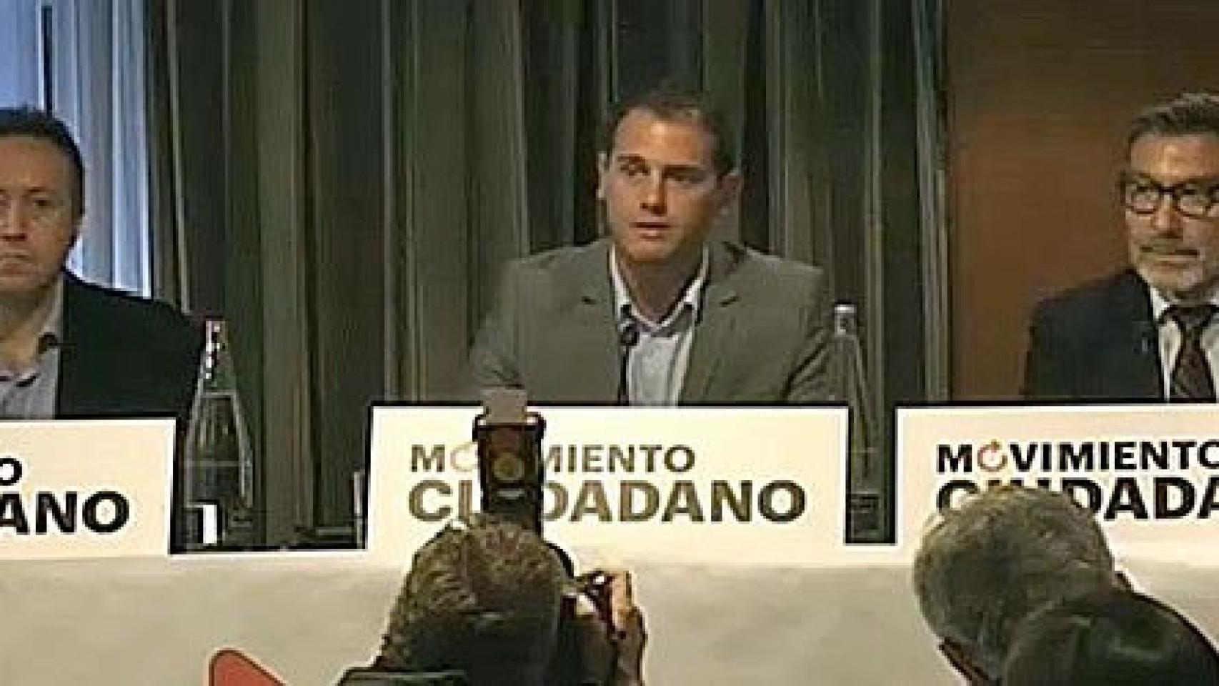 Girauta, Rivera y Asunción, durante el acto de este jueves