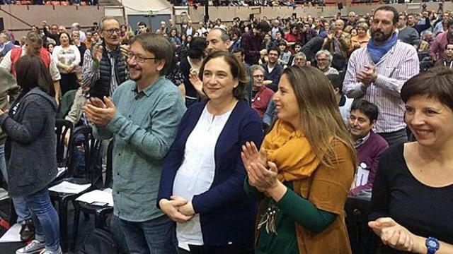 Xavier Domènech y Ada Colau, durante la asamblea constituyente de los 'comuns' / EUROPA PRESS