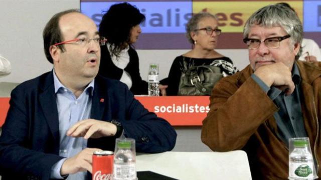 Miquel Iceta (i) y Antonio Balmón (d) en una imagen de archivo en un consejo nacional del PSC / EFE