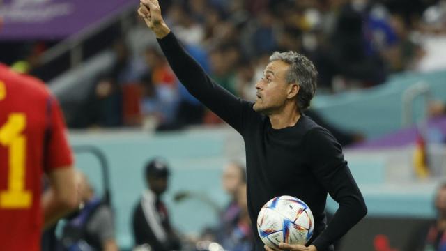 Luis Enrique, dando indicaciones durante el España Alemania / EFE
