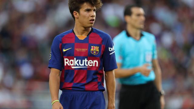 Riqui Puig en un partido del Barça / EFE