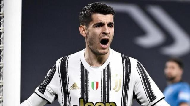 Morata, eufórico, tras anotar un gol con la Juventus / EFE
