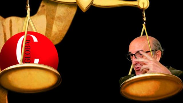 Jaume Roures, propietario de Mediapro y antiguo trabajador de la televisión pública catalana TV3, contra Crónica Global / FOTOMONTAJE DE CG