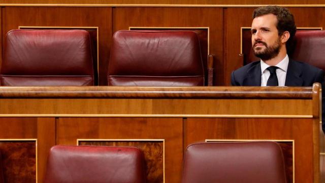 El líder del Partido Popular, Pablo Casado, en el Congreso / EP