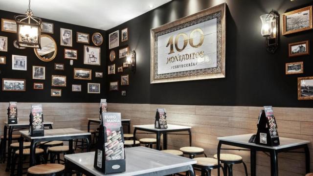 Uno de los restaurantes 100 Montaditos del grupo Restalia en los que se podrá degustar pops veganos con sabor a pollo / EP