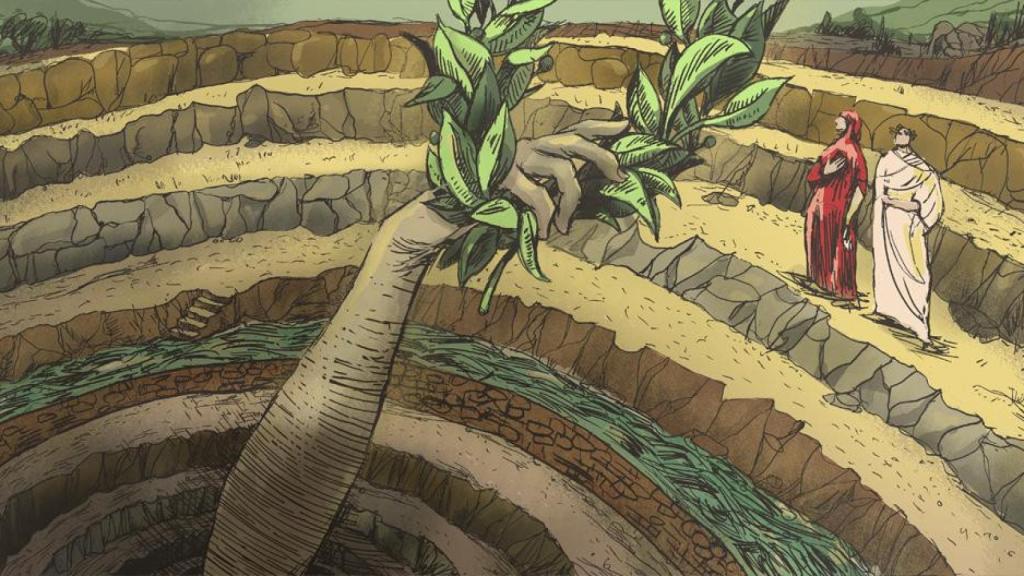 Dante y Virgilio en el Infierno