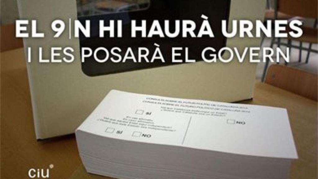 Imagen de la campaña de CiU, difundida en las redes sociales.