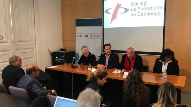 Rueda de prensa los presidentes de Unauto VTC de España y Cataluña, Eduardo Martín y Josep Maria Goñi / CG