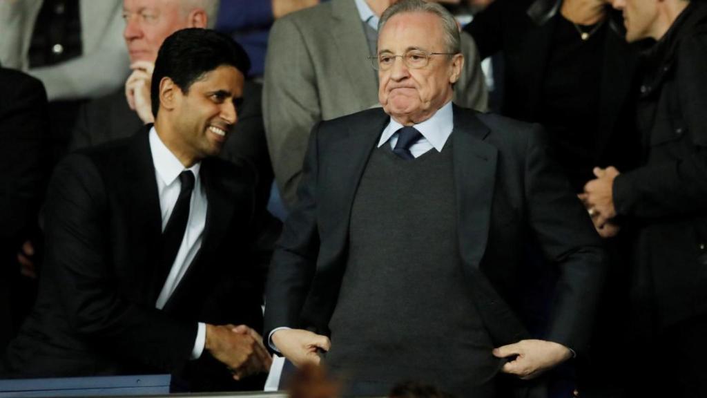 Nasser Al-Khelaifi, junto a Florentino Pérez | EFE