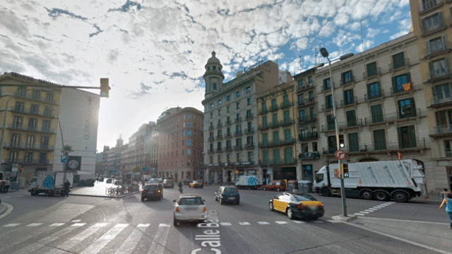 La calle Balmes de Barcelona, en el cruce con la calle Pelai / CG