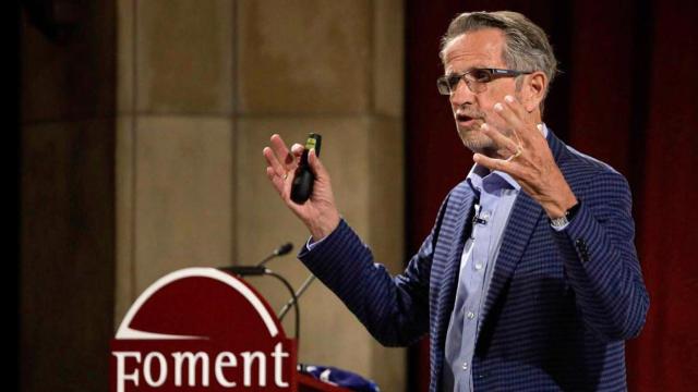 Bob Chapman, en el auditorio de Foment del Treball / FOMENT