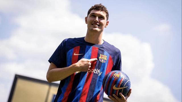 Andreas Christensen, durante su presentación con el FC Barcelona / FCB