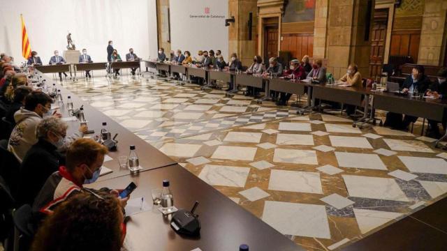 Imagen de archivo de una cumbre sobre la lengua celebrada en el Palau de la Generalitat con la finalidad de buscar formas de blindaje de la inmersión / GENCAT