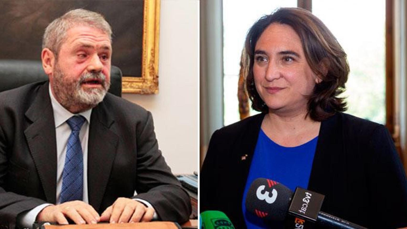 El abogado Miguel Durán y Ada Colau, alcaldesa de Barcelona / FOTOMONTAJE CG