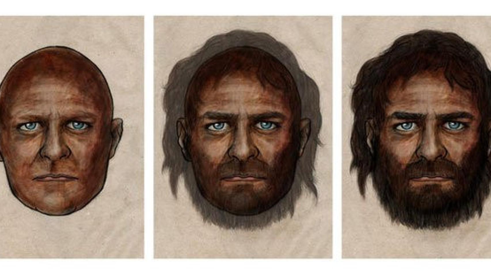 Recreacción de un antiguo cazador recolector europeo del mesolítico