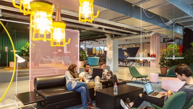 Uno de los espacios de la nueva residencia de The Student Hotel en Barcelona