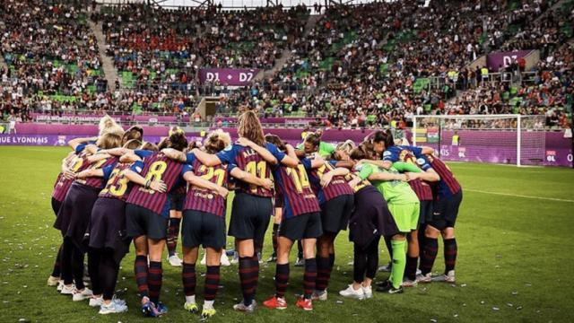 Una foto del Barça femenino tras la final de la Champions League / Instagram
