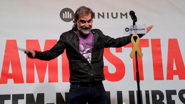 El presidente de Òmnium Cultural, Jordi Cuixart, en un acto a las puertas de la cárcel barcelonesa de Lledoners / EFE