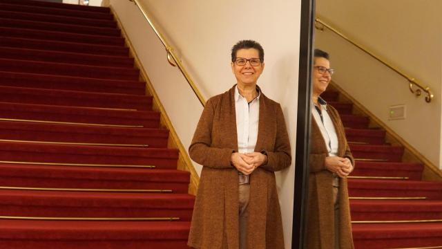 Vicki Bernadet, directora de la fundación que lleva su nombre, en la presentación de la campaña de concienciación sobre el abuso sexual a menores