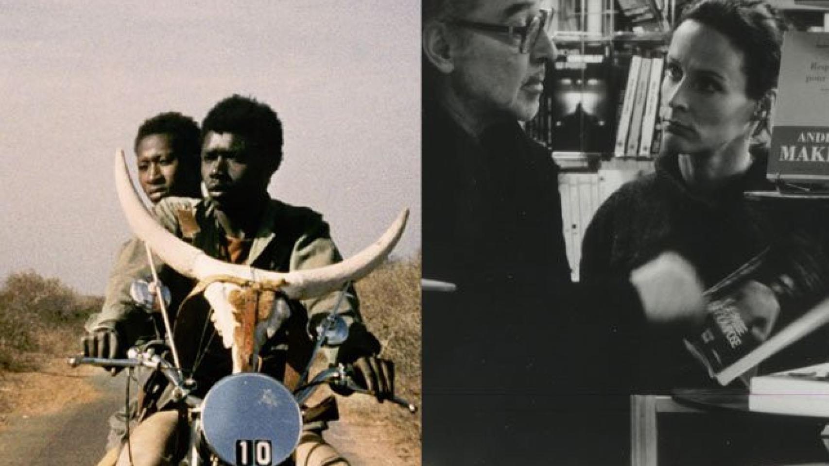 Djibril Diop Mambéty y Anne-Marie Miéville con Jean Luc Goddard