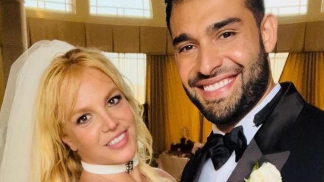 Britney Spears en su boda con Sam / INSTAGRAM