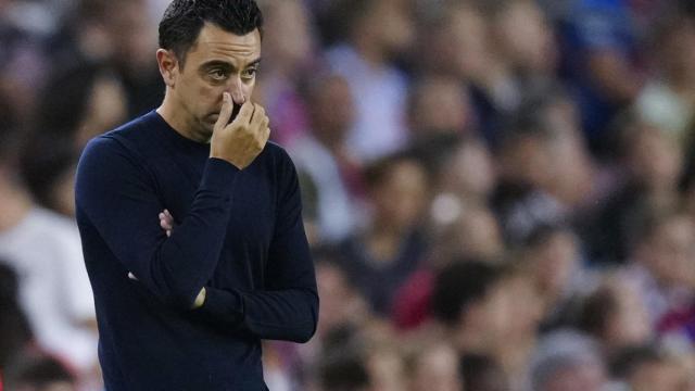 Xavi, durante uno de los partidos de Liga del Barça esta temporada / EFE