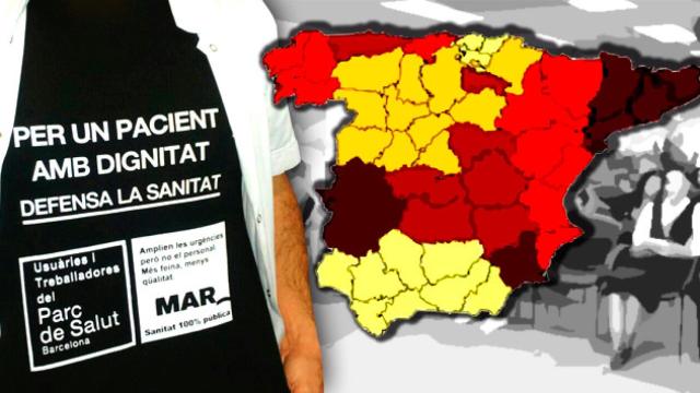 Mapa del número de pacientes en lista de espera por cada 1000 habitantes de las listas de espera / CG