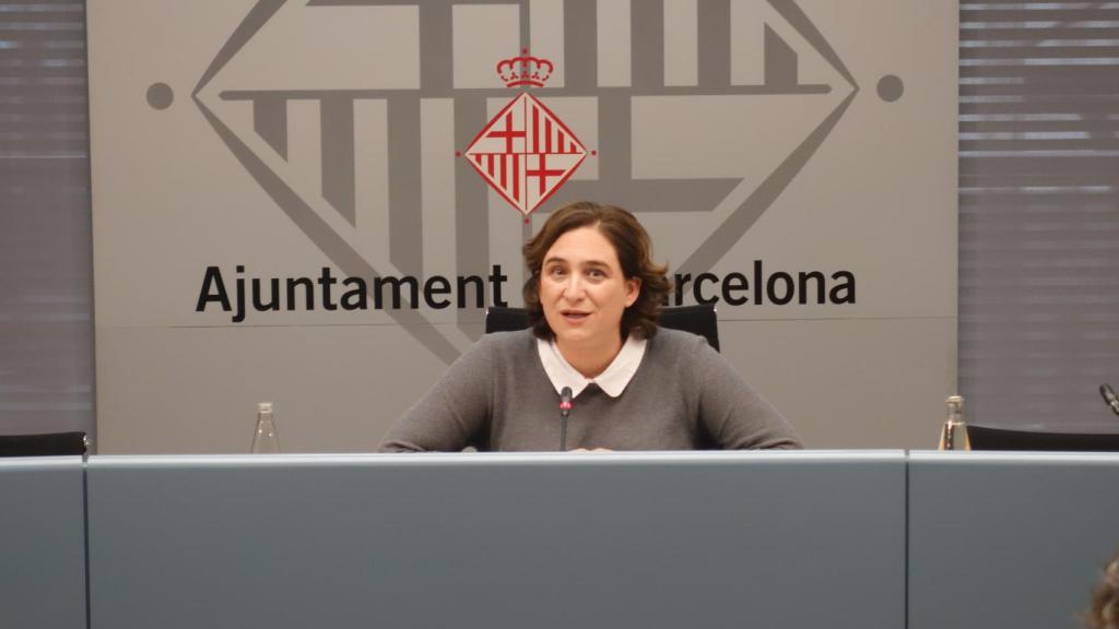 Ada Colau en la comparecencia ante los medios de comunicación / METRÓPOLI ABIERTA