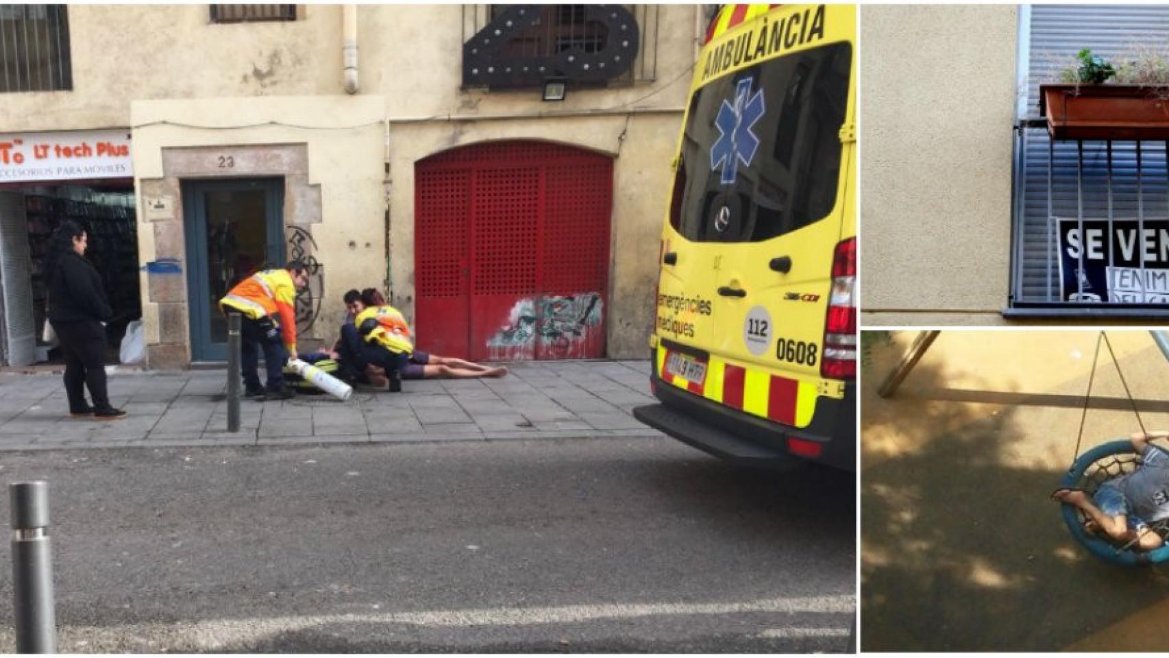 Varias escenas habituales en la calle d'En Robadors