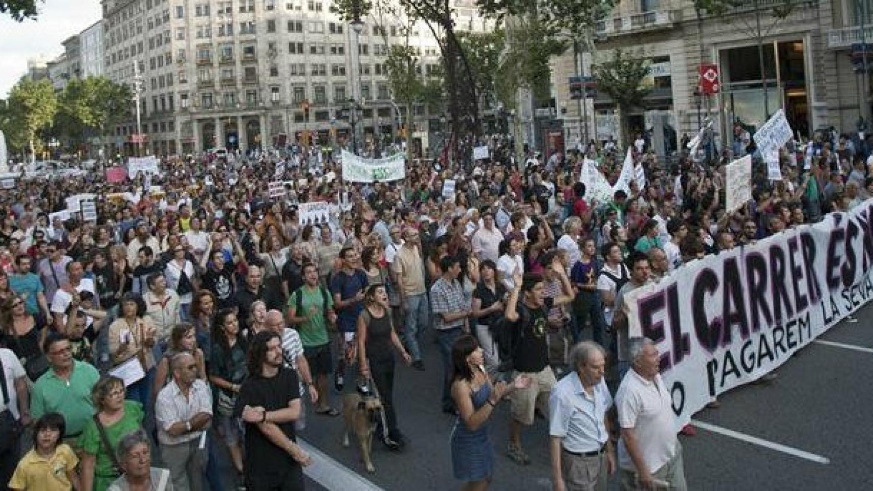 Una marcha por las calles de Barcelona / EFE