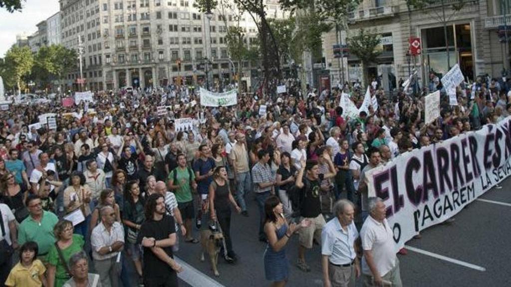 Una marcha por las calles de Barcelona / EFE