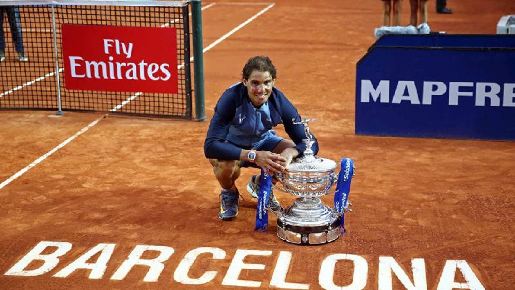 Rafa Nadal, tras ganar el Barcelona open Banc Sabadell en 2016 / EFE