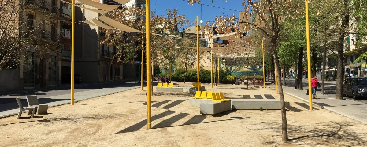 Parque en la avenida Vallcarca donde antes estaba la Casita Blanca / XFDC