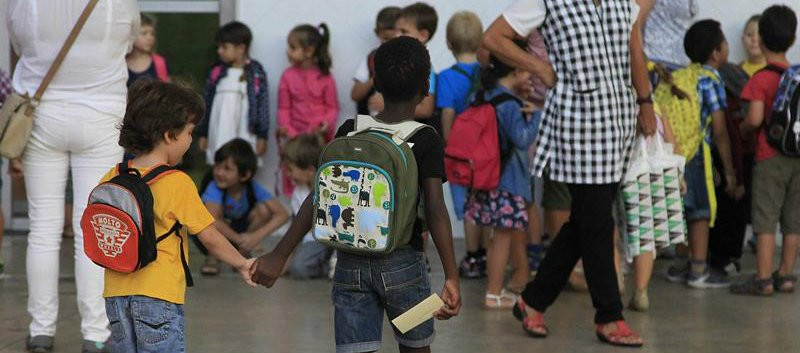 Alumnos en una escuela de la capital catalana / EFE 