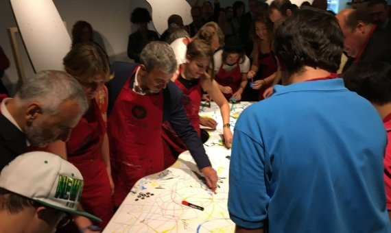 Las autoridades han participado en el taller 'Krea. Mirades diferents en processos creatiu' / PA