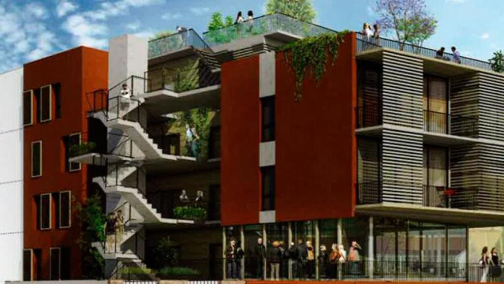 Recreación de un edificio de viviendas cooperativas en Nou Barris / Ajuntament Barcelona