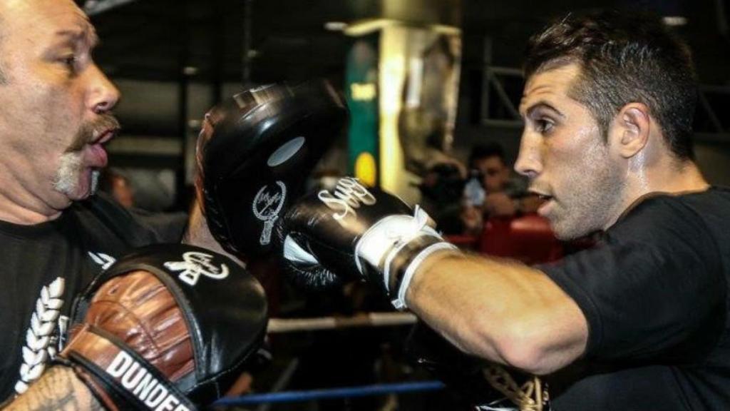 Rafa Martín y Sandor Martín, durante un entrenamiento en el KO Verdún