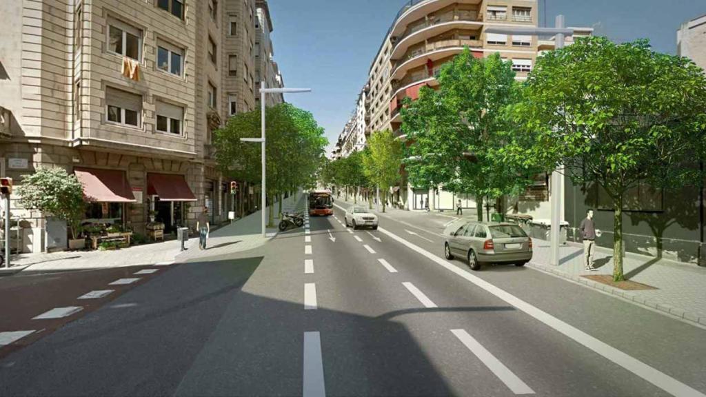Imagen de cómo quedará la avenida del Príncep d'Astúries tras las obras / AJUNTAMENT DE BARCELONA