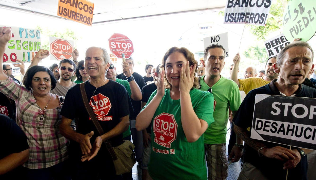 Colau, durante su etapa como portavoz de la PAH