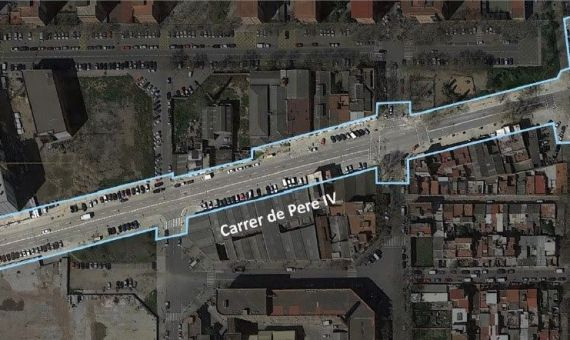 Tramo de Pere IV entre Josep Pla y Prim / AJUNTAMENT