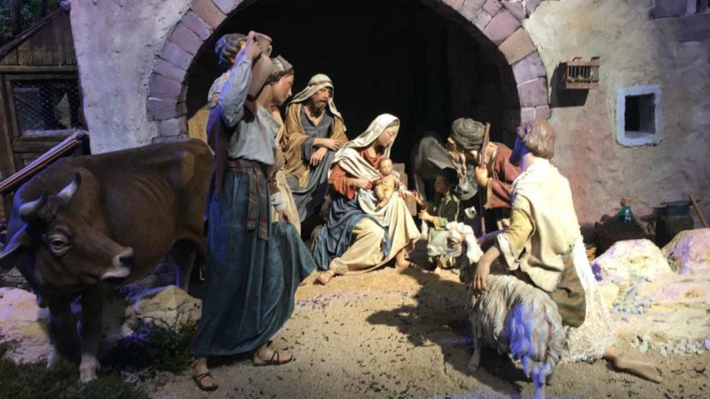 Imagen del pesebre instalado en el Museo Marès / A. Ortega