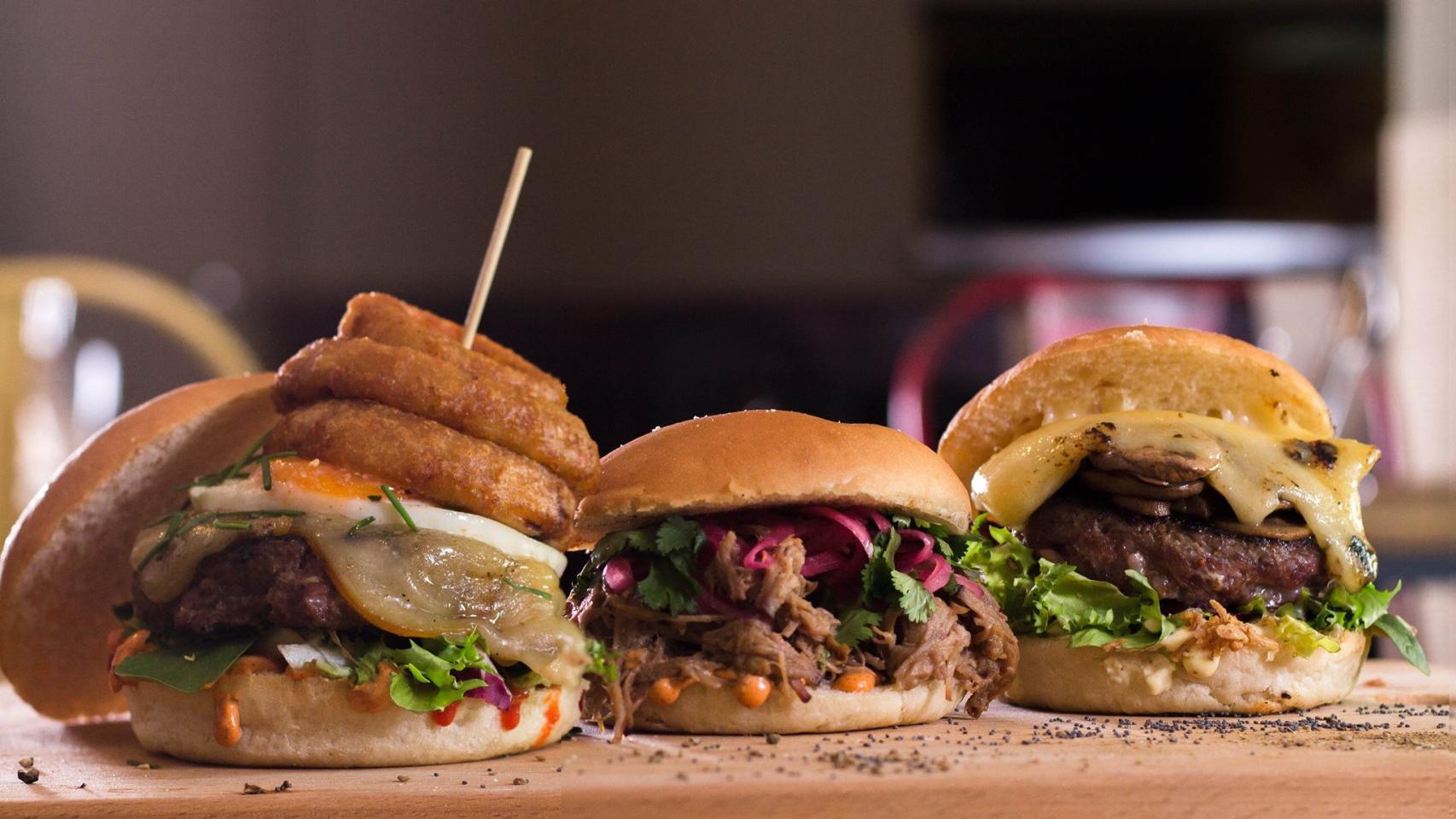 La hamburguesa Centro de Bar Centro