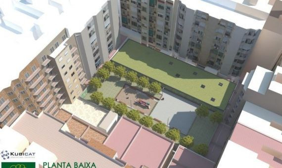 Imagen del interior de manzana del cine Urgel, tras la remodelación prevista / AJUNTAMENT DE BCN