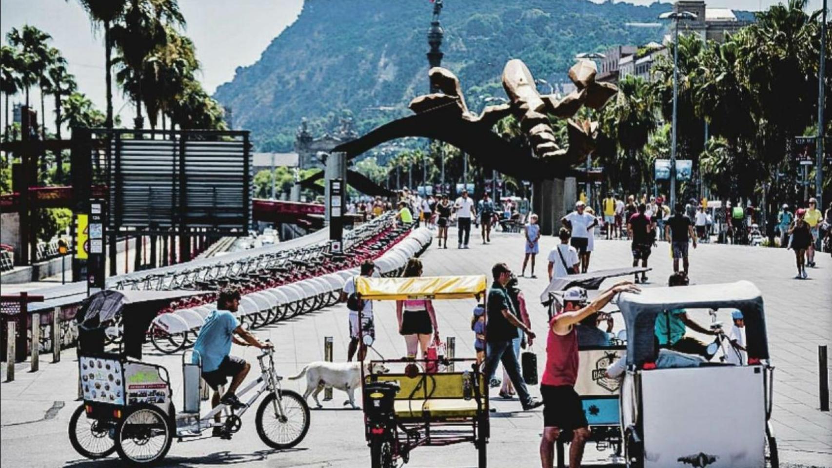 Bicitaxis en Barcelona / Archivo